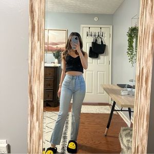 Abercrombie & Fitch Ultra High Rise Ankle Straight Jeans